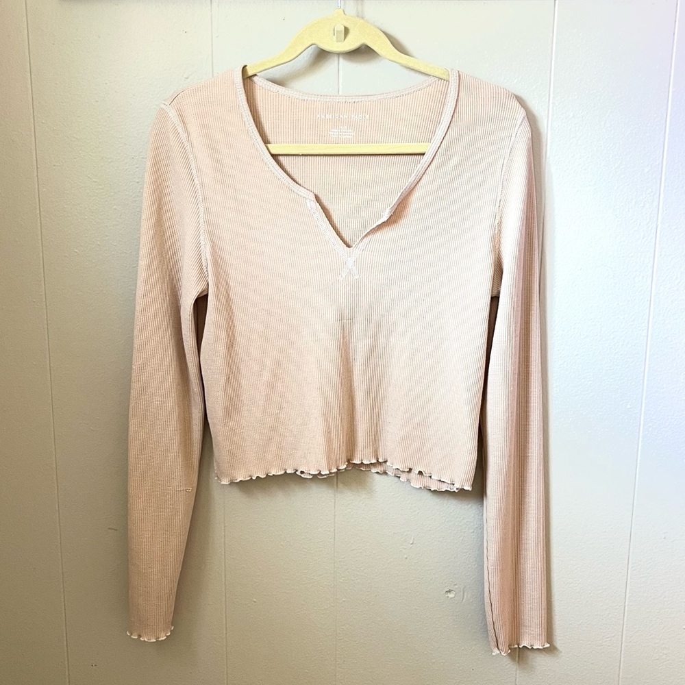American Eagle Waffle Knit Crop Top